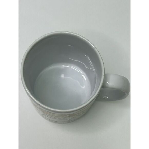 PEACE LOVE JOY Praying Angels Coffee Mug Cup Christmas White + Gold Color VTG - Picture 7 of 10